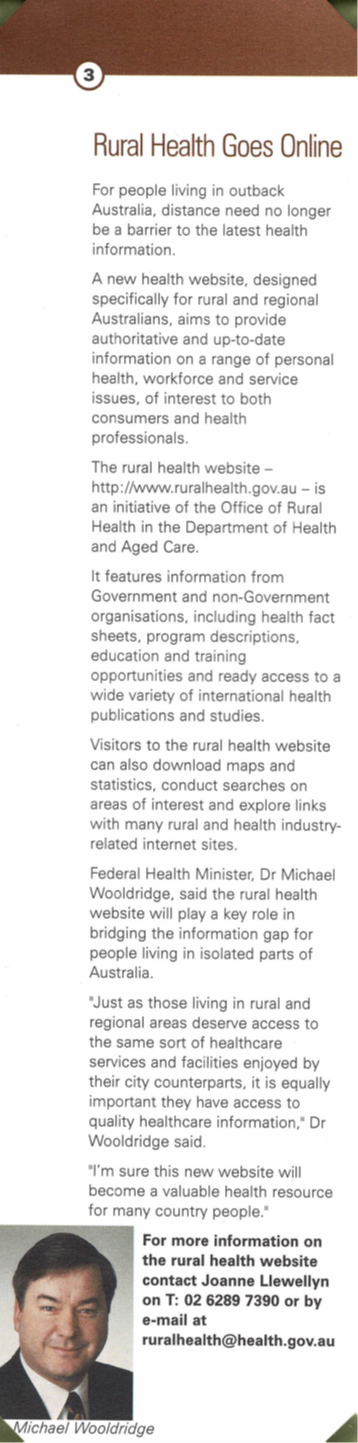 Regional Health Check February, 2001