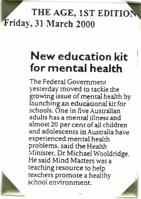 The Age 31 March, 2000